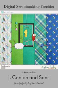 Pet Parade mini kit freebie from Southern Creek Designs