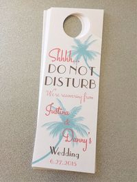 Wedding Door hangers for a destination or beach wedding #destinationweddingideas