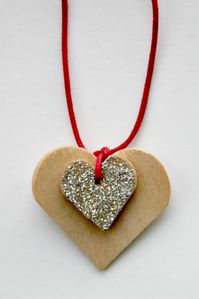 DIY Wood Valentine's Day Necklace - Tonya Staab