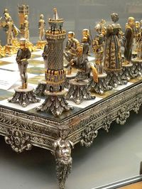 I love Chess and Chess Sets. Particularly Antique and Medieval Sets. I love the one Jessica got me from Italy.