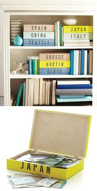 I love this idea for making a keepsake box full of mementos and pictures from a trip, rather than trying to scrapbook everything! That's really cool!