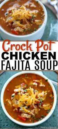 Are you looking for a delicious and low carb recipe? You will love this keto friendly crock pot chicken fajita soup. This recipe is quick, easy and gluten free. It's great for those busy weeknights! #eatingonadime #recipes #dinner #dinnerrecipes #recipeideas #recipeoftheday #slowcooker #slowcookerrecipes #crockpot #crockpotrecipes #keto #ketodiet #ketogenic #ketorecipes