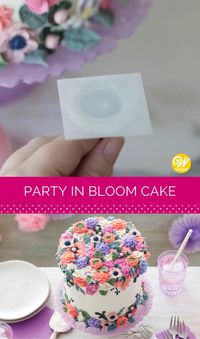 This Party in Bloom cake certainly has plenty of flower power! Decorated with dahlias, apple blossoms, primroses, pansies, mums and more, this beautiful buttercream cake is nothing if not a showstopper. For quicker decorating, make your flowers ahead of time and store them in the freezer until you’re ready to assemble your cake.