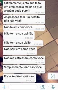 Sonho alguém me falar isso