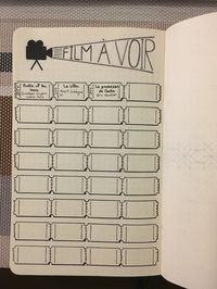 Films à voir - Bullet Journal 2018