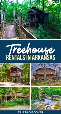 Arkansas is a fun place to plan a glamping trip because of all of the forests and outdoor recreation opportunities available. A truly unique way to stay in Arkansas is to book a treehouse rental property, and there are quite a few options to choose from that are listed on Airbnb and Vrbo. Some of these rentals are true treehouses, while others are treehouse-like properties that will help you get in touch with nature.