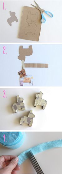 Throw a festive Cinco de Mayo bash with these cute and colorful DIY mini piñatas.