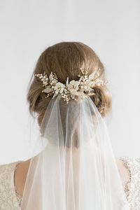 JASMINE | floral wedding hair comb, delicate bridal headpiece, wedding hair comb