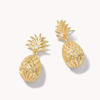 Sweet Pineapple Earrings - Gold