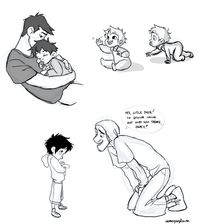 AwwWWWWW! IT'S FRED AND BABY HIRO AND TADASHI. <3 <3 <3 (art credit to uponagraydawn)