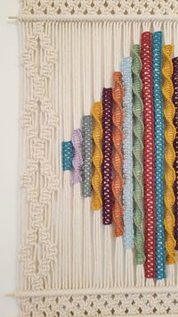 Rainbow Diamond Bespoke Macrame Wall Hanging