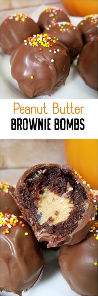 Peanut Butter Brownie Bombs by Rumbly in my Tumbly