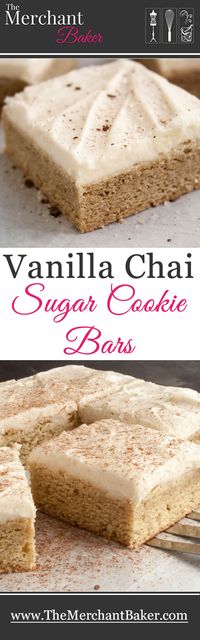Vanilla Chai Sugar Cookie Bars
