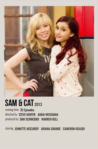 minimal polaroid series poster for sam & cat
