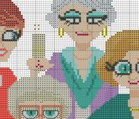 Golden Girls Cross Stitch Pattern, INC Cross Stitch Pattern, BOGO, PDF counted cross stitch pattern