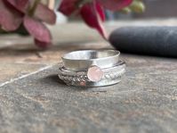 Excited to share this item from my #etsy shop: Pale Pink Morganite Sterling Silver Fidget Spinner Ring - Anxiety Ring - Fidget Spinning Ring - Meditation Ring - Worry Ring for Her