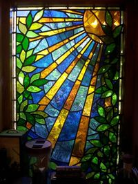 Stained glass sunray panel