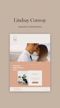 Webite built with June theme by Flothemes.com, warm, colorful tones, summer, beach vibes, wedding videography.