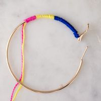 DIY Rainbow Wrapped Earrings - Gina Michele