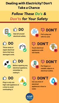 Dealing with electricity can be shocking! Don't take a chance! Follow these Do's and Don'ts for your safety!