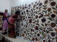 Sanskriti Centre, Dipugarha, Hazaribagh, Jharkhand: Hazaribagh Circuit house Sohrai murals Feb2018