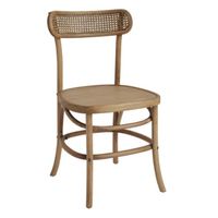 Inspired by classic Thonet styling, our Thea Bentwood Dining Chair makes a relaxed statement in expressive curves. Wide welcoming seat with rounded corners is supported by steam-bent stretchers and gently splayed legs. Airy caned back is contoured for comfort. Thea Bentwood Dining Chair features: Hand finishedWood & caneFully assembled