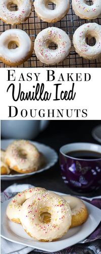 Easy Baked Iced Vanilla Doughnuts - Erren's Kitchen - This recipe makes a much healthier version of a popular treat. They may be baked instead of fried, but taste just as good and theyre soft, full of vanilla flavor, and generously topped in a creamy van