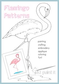 In honor of Flamingo Friday, here are TWO flamingo patterns for you to create your own flamingo celebration!