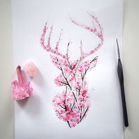 Enchanting Animal Silhouettes Shaped with Painted Cherry Blossoms – Fubiz Media