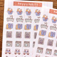 Excited to share this item from my #etsy shop: Happy Chores Planner Sticker Sheet, Cleaning bucket stickers, Cleaning planner stickers, Laundry stickers, Bullet journal stickers #choresstickers #cleaningbucket #bujostickers #bulletjournal #erincondrenstickers #happychores #kawaiistickersheet #laundryplannerstickers #cleaningplannerstickers #housechoreplannerstickers