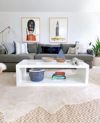 Our playroom makeover with Serena & Lily - hanging chairs, and a lot of blues, whites, and rattan!