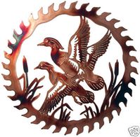 DUCKS WILDLIFE METAL ART WOODLAND RUSTIC LODGE HANGING