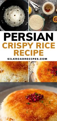 Persian Crispy Rice Recipe has a great crunch. Let’s talk about this crowd-pleasing Persian food! It’s so sought after, Iranian children have been known to try and sneak bites while it’s on the way to the table! After cooking tahdig rice (pronounced Ta-DEEG), the food is inverted onto a serving platter. This showcases the signature crispy layer on the top, with the softer, steamed layer underneath. Often designated as a main dish, the wholesome grain is also delicious as a side.