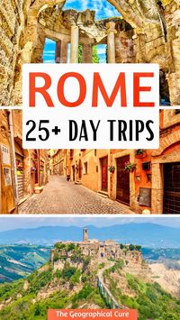 Scoping out some day trips from Rome? This is the ultimate guide to the 25 best day trips from Rome. I give you an overview of each Rome day trip destination and tips for getting there by car, train, or guided tour. Rome makes a splendid long term base for day trips to other must visit destinations in Italy. Rome is centrally located and well-connected to other towns and cities. Read on to discover the best places to visit near Rome and the best day trips from Rome, from Orvieto to Pompeii.