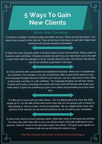 5 ways to gain new clients | Smart Start Consulting