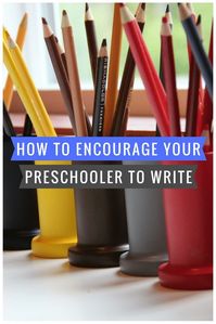 How to Encourage Your Less Than Thrilled Preschooler to Practice Writing via @marniecraycroft