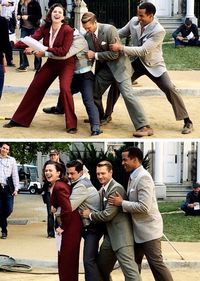 Behind the scene on Agent Carter haha