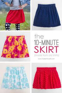 The 10-Minute Skirt (re-purposing old shirts into skirts) --- Make It and Love It
