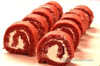 Red velvet swiss roll-No Butter/Milk