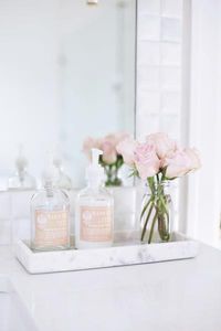 This gorgeous marble tray is perfect for kitchens and bathrooms alike. Store soaps, toiletries, or even jewelry!