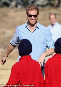 Close to his heart: The Duke of Sussex, who has this week been talking at the AIDS conference in Amsterdam, travelled to the southern African kingdom last month