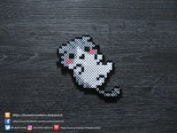 Chaton Tigré Kawaii Perles Hama / Kawaii Tabby Kitten Perler Beads
