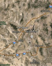 A map-view of parks with splash pads and/or water features in Las Vegas, Henderson, and North Las Vegas. Map by @stephanie valdez