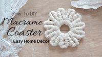 🏵️ How to DIY Macrame Flower Coaster Tutorial - YouTube