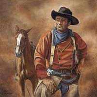 5D Full Square/Round DIY Diamond Painting Cowboy John Wayne Decorative Diamond Embroidery Mosaic Cro