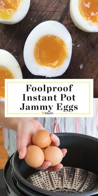 How to make soft boiled, jammy instant pot eggs. Use your electric pressure cooker to make this as a snack of for meal prep for breakfast. So easy with our guide. #recipes #breakfast #instantpot #eggs #keto
