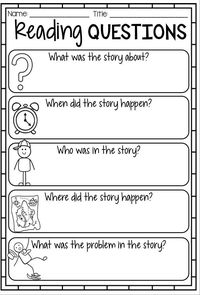 Reading Response Worksheet - Reading Questions. Printables for story elements, reading strategies, comprehension, text connection, author study, vocabulary work etc