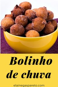 Bolinho de chuva caseiro, receita simples e fácil. #comida #bolinho #receita #cozinha