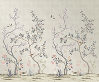 Champagne. Metallic Garden Chinoiserie Available at Tempaper.com