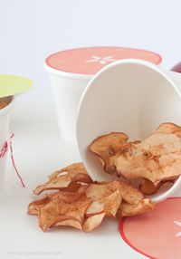 Looking for a yummy fall snack? Check out the Baked Cinnamon Apple Chips #apple #recipe